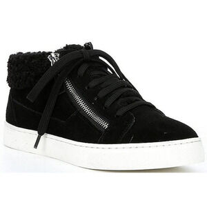 Steve Madden Womens Mid Top Kameo Suede Side Zip Lace-Up Shoes Sneakers Size 10